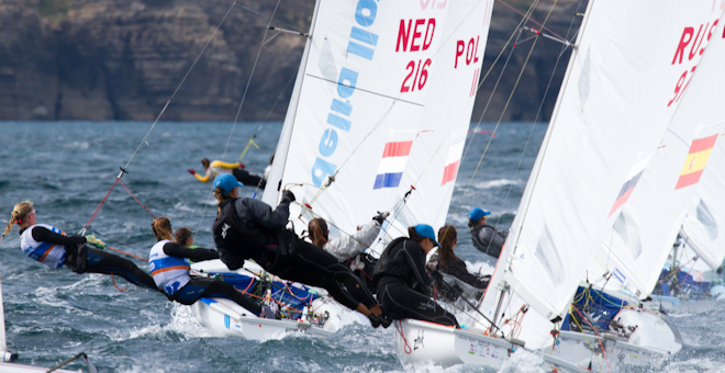 Racing at the 470 Europeans
